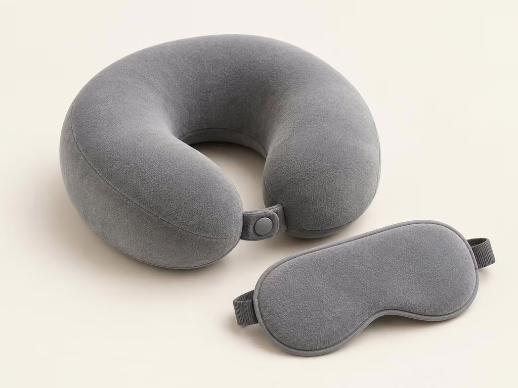 Neck Pillow & Eye Mask Set